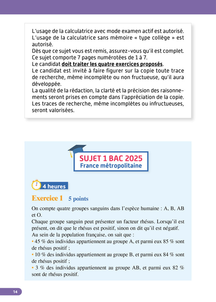 Annales Objectif Bac 2026 - Spécialité Maths Tle