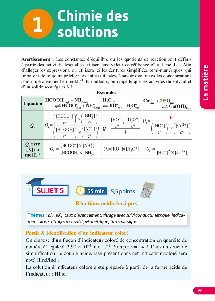 Annales Objectif Bac 2026 - Spécialité Physique-Chimie Terminale