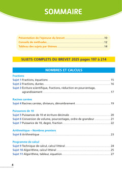 Annales Brevet 2026 - Maths 3e - sujets et corrigés