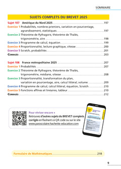 Annales Brevet 2026 - Maths 3e - sujets et corrigés