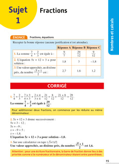 Annales Brevet 2026 - Maths 3e - sujets et corrigés