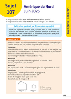 Annales Brevet 2026 - Maths 3e - sujets et corrigés