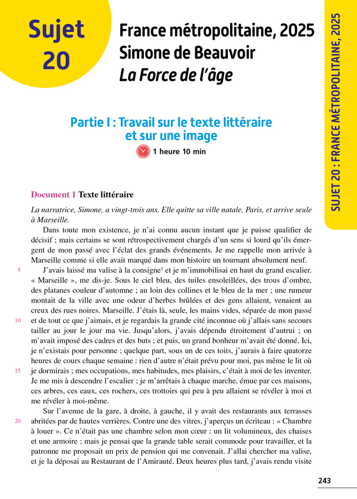 Annales Brevet 2026 - Français 3e - sujets et corrigés