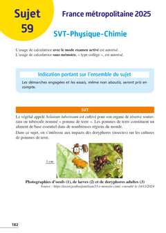 Annales Brevet 2026 - Sciences 3e