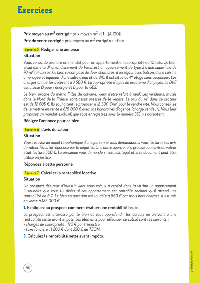 Le Volum' BTS - Professions immobilières - Révision et entraînement