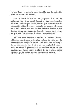 Mémoires d'une vie au destin inattendu