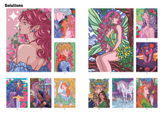 Coloriages mystères - Romantasy