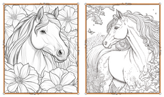 Mon grand carnet de coloriages au galop