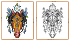 Mon grand carnet de coloriages au galop