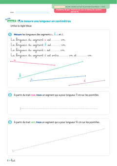 Cap Maths CE1 - Cahier de géométrie-mesure