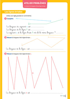 Cap Maths CE1 - Cahier de géométrie-mesure