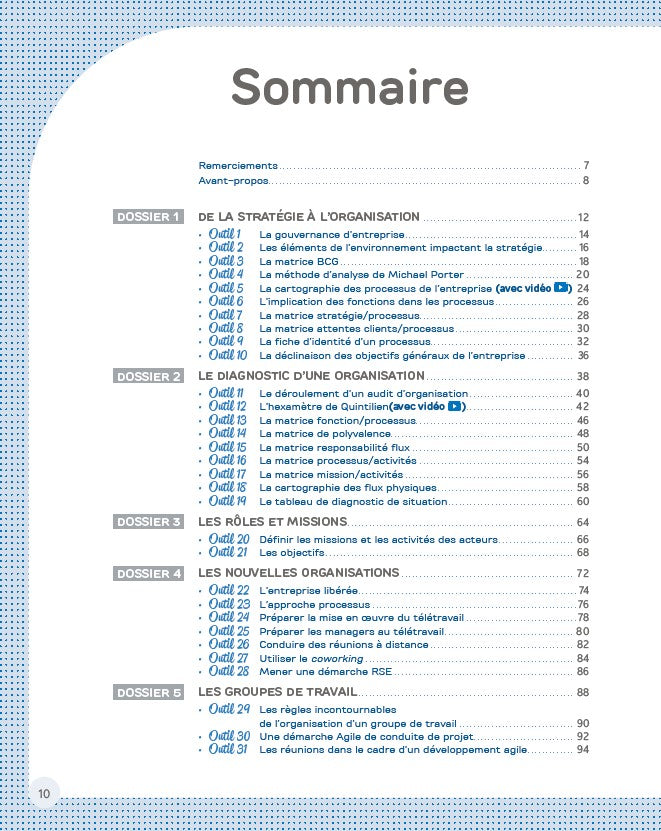 La boîte à outils de l'Organisation