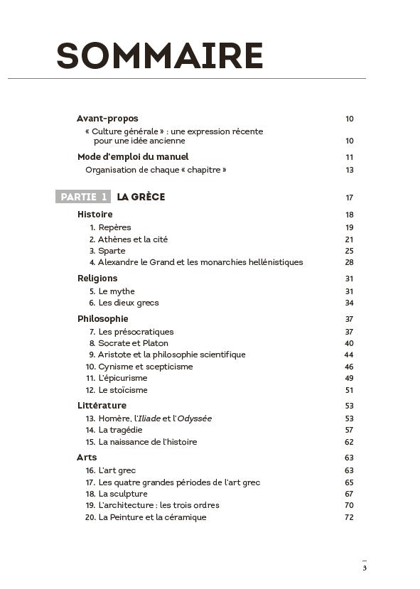 Le manuel de culture générale