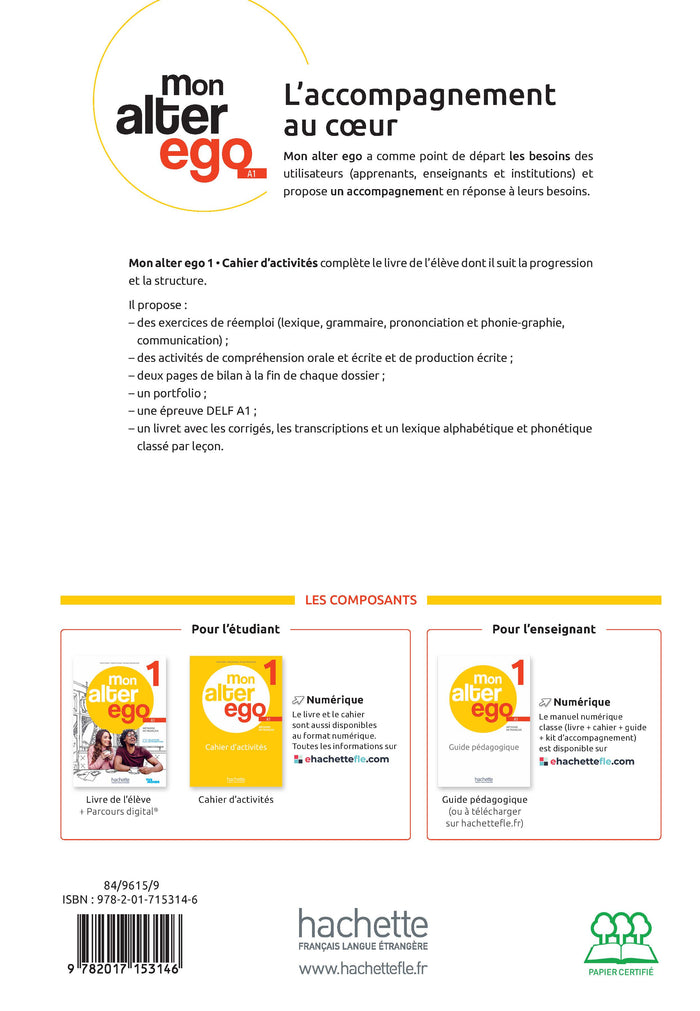 Mon Alter Ego 1 - Cahier d'activités (A1)