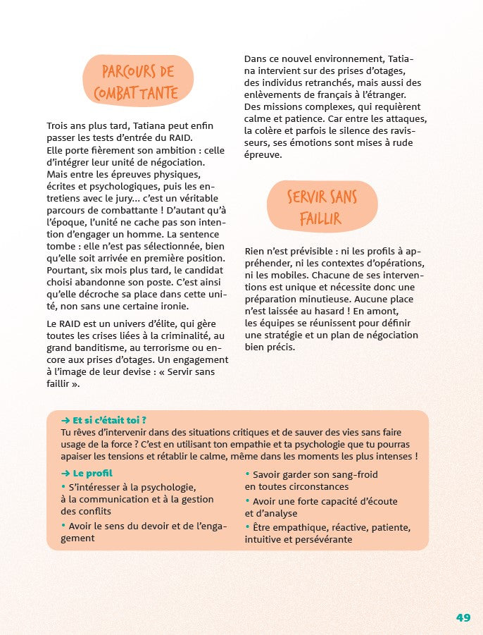 Et toi, tu veux faire quoi plus tard ?