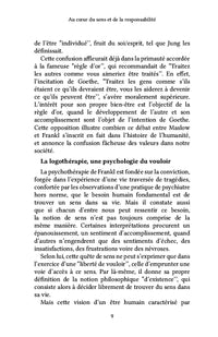 Au coeur du sens et de la responsabilité