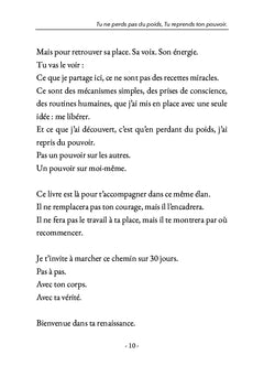 Tu ne perds pas du poids. Tu reprends ton pouvoir.