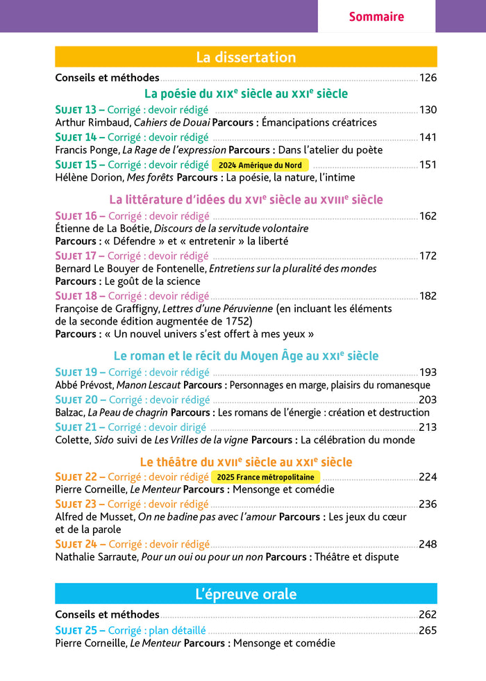 Annales Objectif BAC 2026 - Français 1re générale - sujets et corrigés