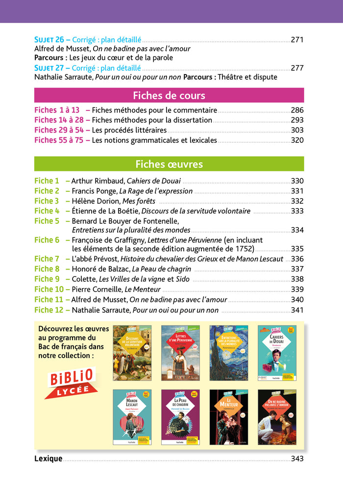Annales Objectif BAC 2026 - Français 1re générale - sujets et corrigés