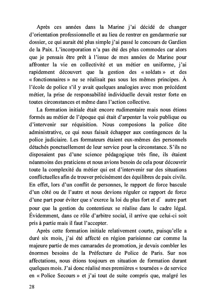 Comment j'ai gardé la paix ?