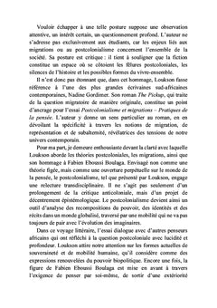 Postcolonialisme et migrations