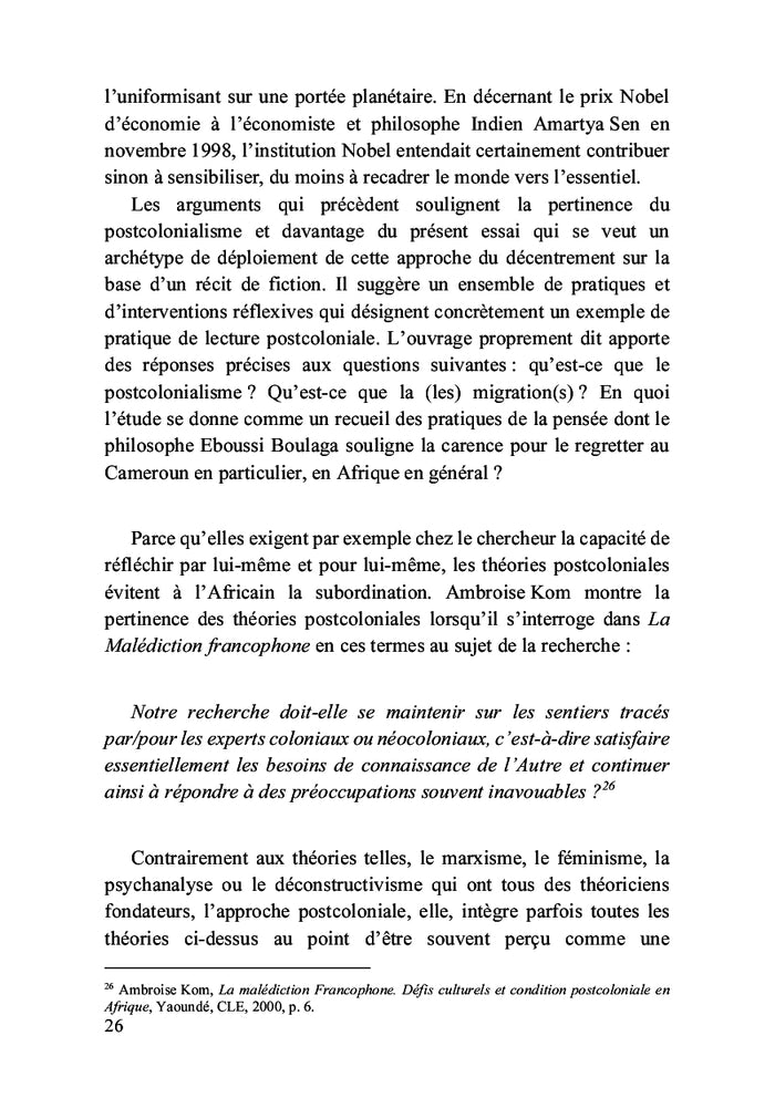 Postcolonialisme et migrations