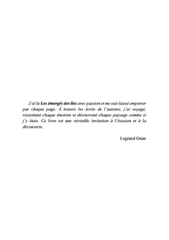 Les émergés des îles