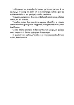 Géologie du roman
