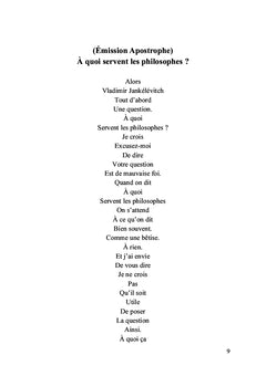 Slamer la philosophie avec Vladimir Jankélévitch