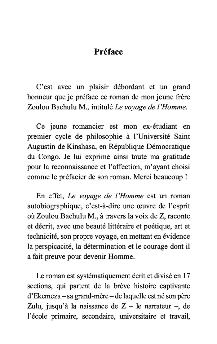 Le voyage de l'Homme