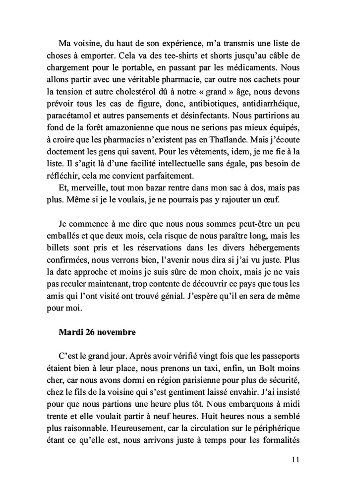 Mon voyage en Thaïlande