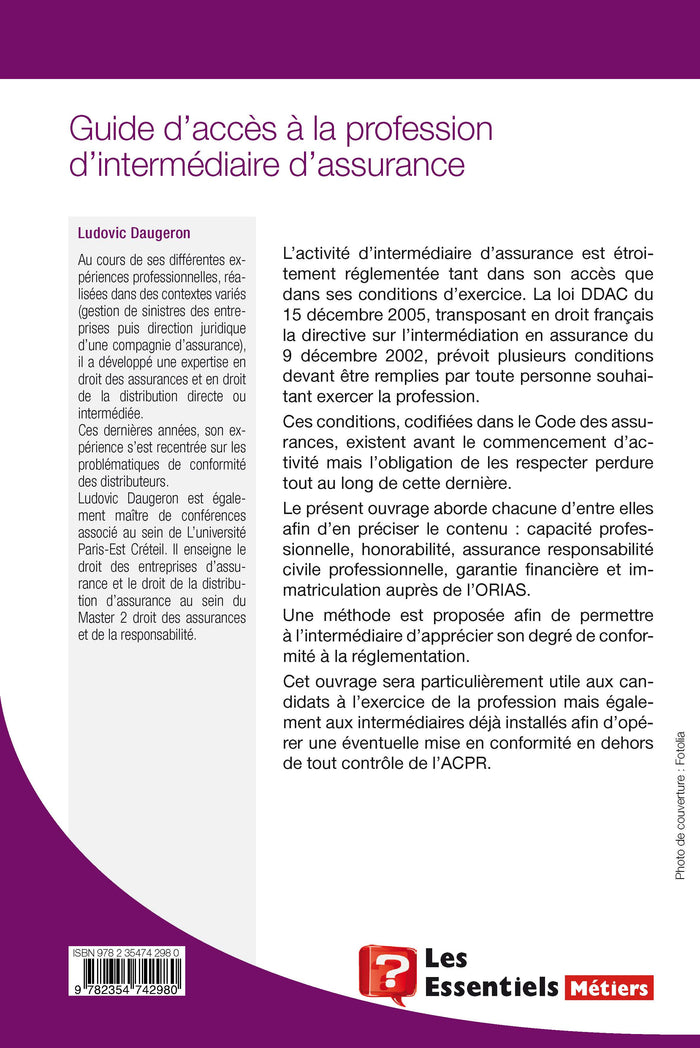 Guide d'accès à la profession d'intermédiaire d'assurance