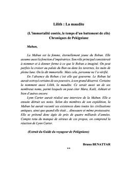Lilith : La maudite