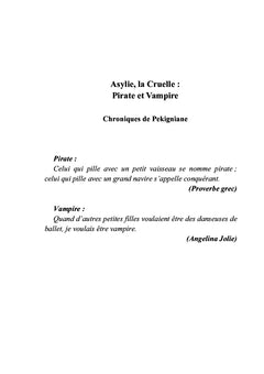 Asylie, la Cruelle : Pirate et Vampire