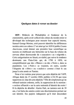 Le racisme dans tous ses états