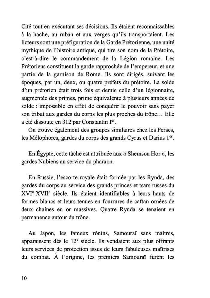 Mémento des gardes du corps