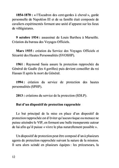 Mémento des gardes du corps