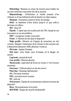 Mémento des gardes du corps