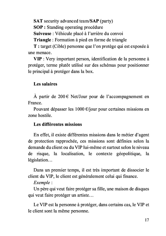 Mémento des gardes du corps