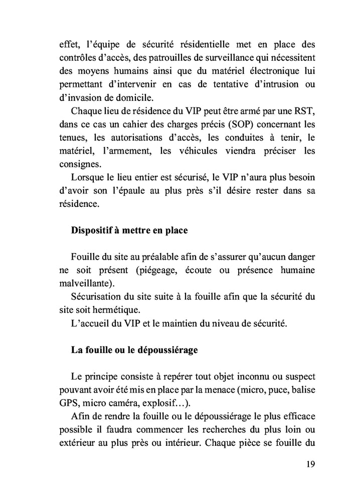 Mémento des gardes du corps