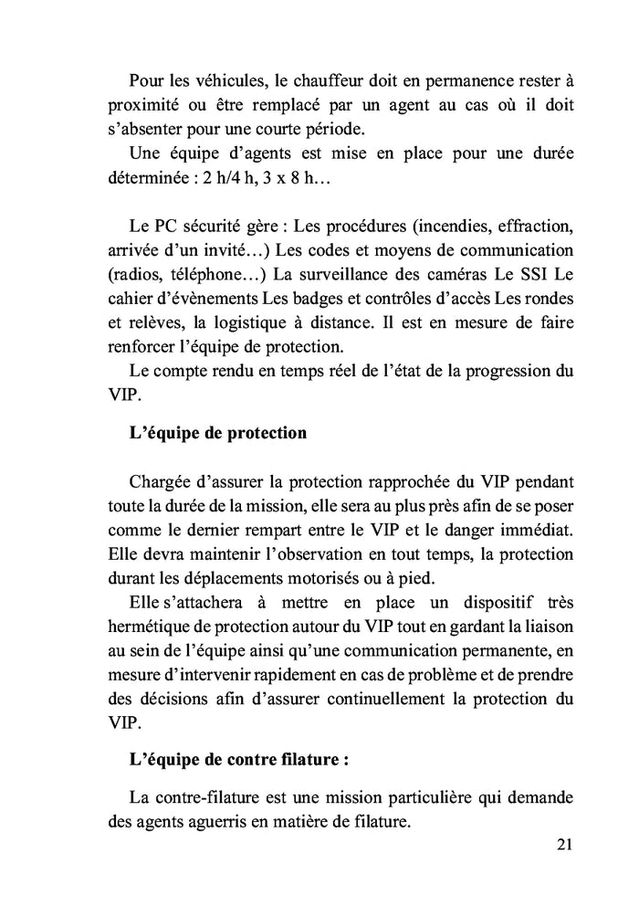 Mémento des gardes du corps