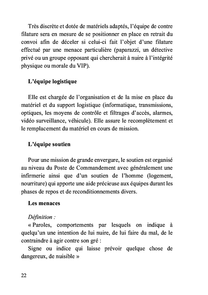 Mémento des gardes du corps