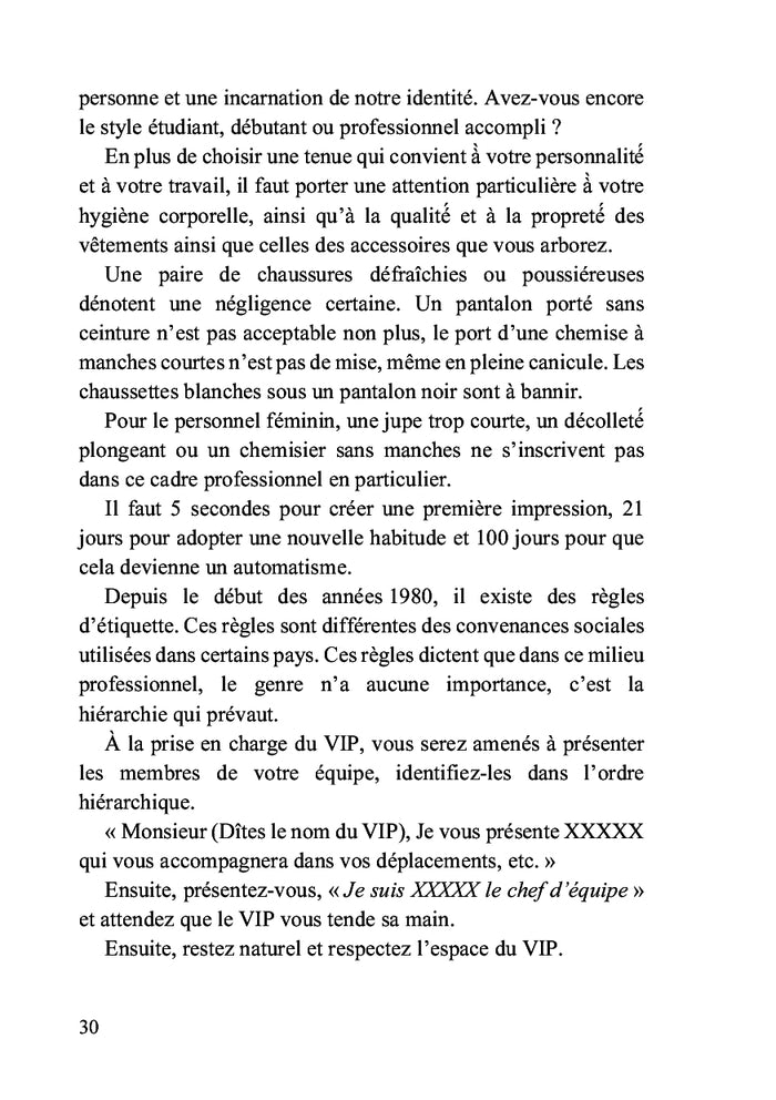 Mémento des gardes du corps