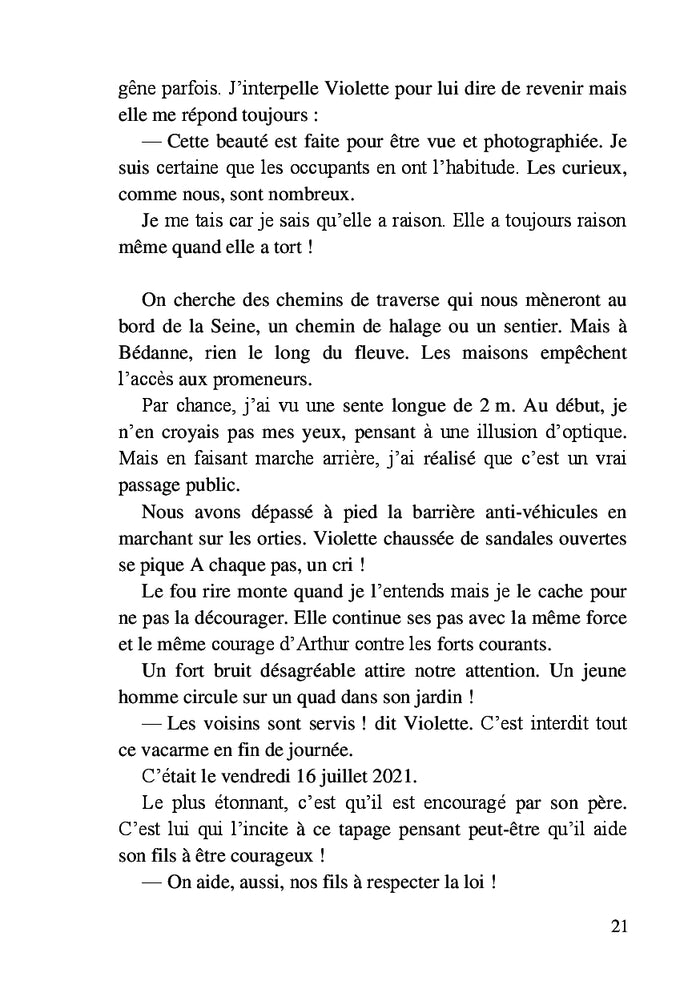 Arthur, la Seine, Violette et moi