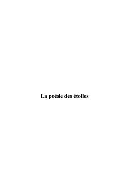 La poésie des étoiles