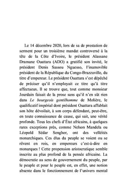 La dérive monarchique et klepto-autocratique en Afrique