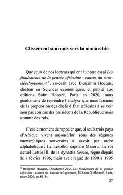 La dérive monarchique et klepto-autocratique en Afrique