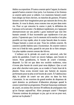 Rien ne sert de courir... et pourtant