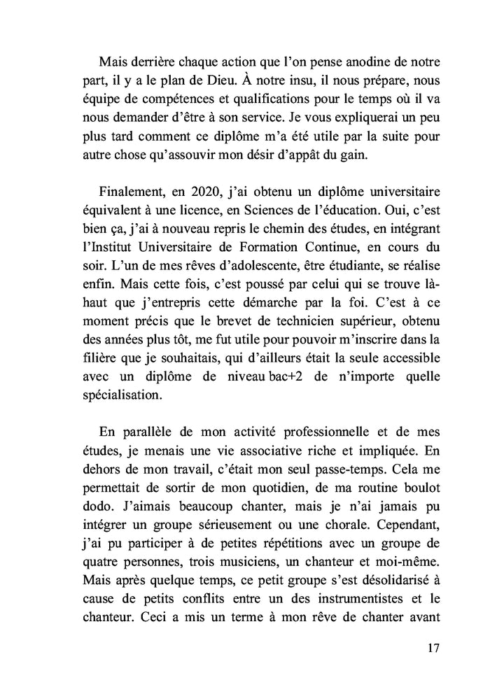 Du désespoir, il m'a sortie