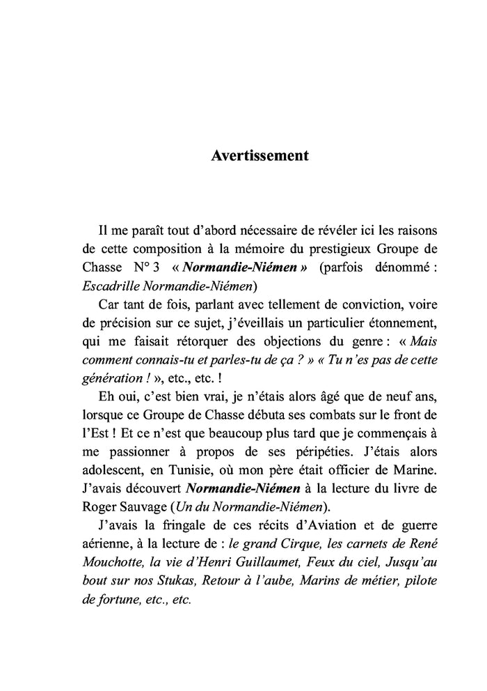 Mémoire à la gloire de Normandie-Niémen